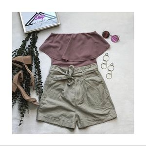 Paper Bag Tie-Up Shorts